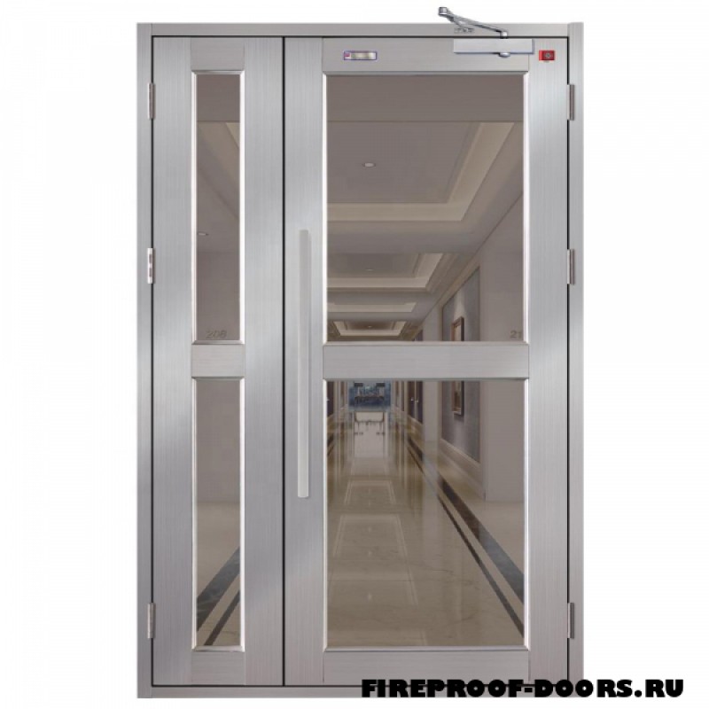 Алюминиевая противопожарная дверь ПМ-400